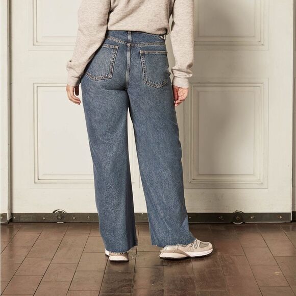 Boyish The Charley Wide Leg Jeans In Greed Rigid Fit High Waist Denim Size 32 - Picture 2 of 11